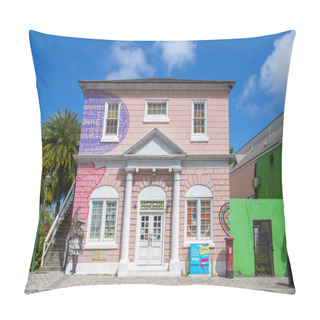 Personality  Pompey Museum On Bay Street In Historic Downtown Nassau, New Providence Island, Bahamas.  Pillow Covers
