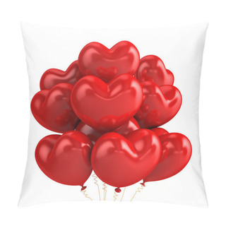 Personality  3D Flying Heart Balloons- Isolated Pillow Covers