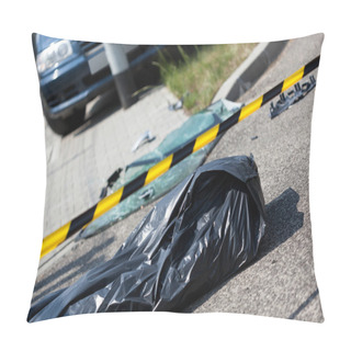 Personality  Corpse In Bag After Car Accident Pillow Covers