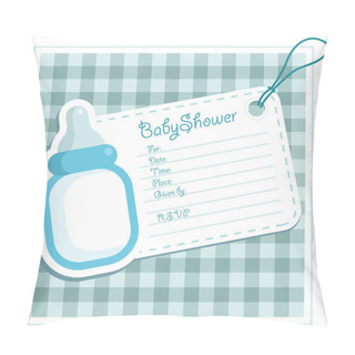 Personality  Blue Baby Bottle Invitation Card Pillow Covers