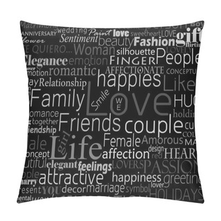 Personality  Seamless Pattern With Word Love Pillow Covers