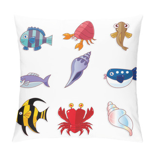 Personality  Cartoon Fish Icons Pillow Covers