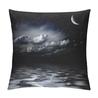 Personality  Night Sky Stars Reflecting In Sea Pillow Covers