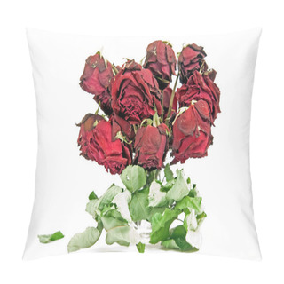 Personality  Dried Red Roses Pillow Covers