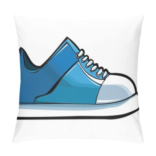 Personality  Blue Sneaker Or Trainer Pillow Covers