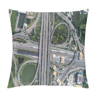 Personality  Traffic At City Roads, Aerial View Pillow Covers