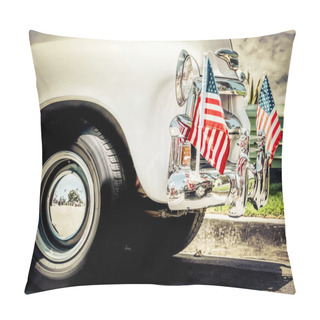 Personality  Patriotic Flare On The Front Of A 1940's Truck. Pillow Covers