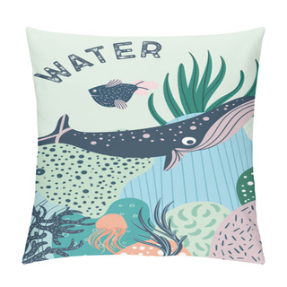 Personality  Inhabitants Of The Underwater World Pillow Covers