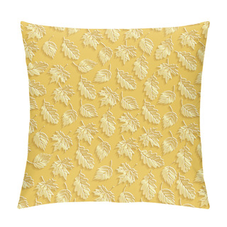Personality  Vector Gold Leaves 3d Seamless Pattern Background Pillow Covers