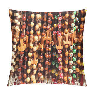 Personality  Colorful Beads With Tau Cross Pillow Covers