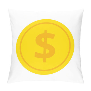 Personality  Gold Coin Flat Icon Pillow Covers