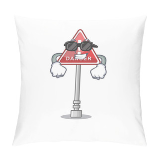Personality  Super Cool Danger Cartoon Isolated In The Character Pillow Covers