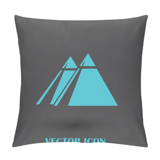 Personality  Pyramid Vector Web Icon Pillow Covers