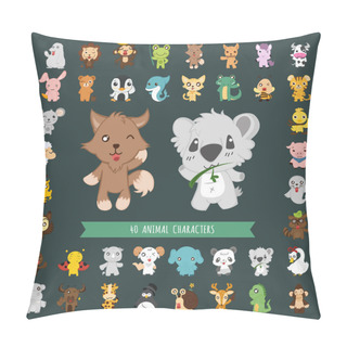 Personality  Set Of 40 Animal Costume Characters Pillow Covers