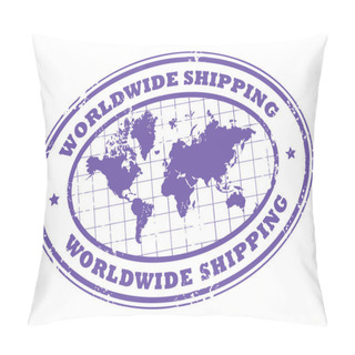 Personality  Worldwide Shipping Stamp Pillow Covers