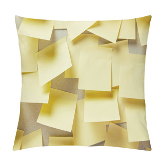 Personality  Blank Yellow Sticky Notes On Grey Pillow Covers