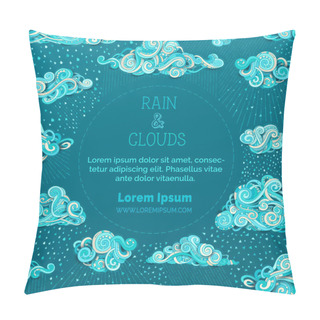 Personality   Rain Clouds Background. Pillow Covers