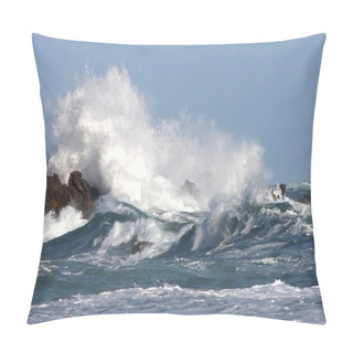 Personality  Stormy Sea And Waves Pillow Covers