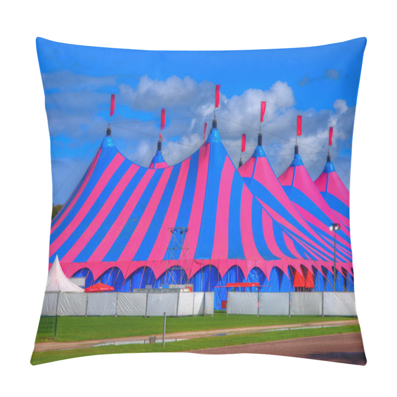 Personality  Pink and Blue Big Top Circus Tent pillow covers