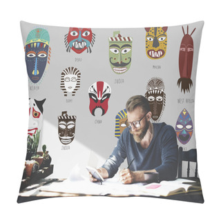 Personality  Man Writing Notes Pillow Covers