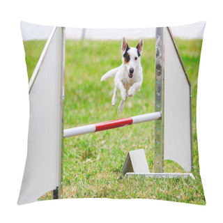 Personality  Agility Dog With A Jack Russell Terrier Pillow Covers