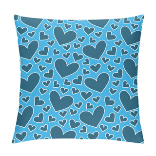 Personality  Fun Seamless Vintage Love Heart Background In Pretty Colors. Pillow Covers