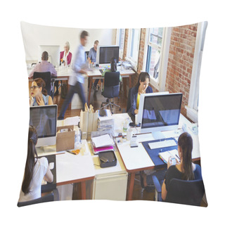 Personality  Busy Design Office With Workers At Desks Pillow Covers