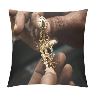 Personality  Goldsmith And Earring. Pillow Covers