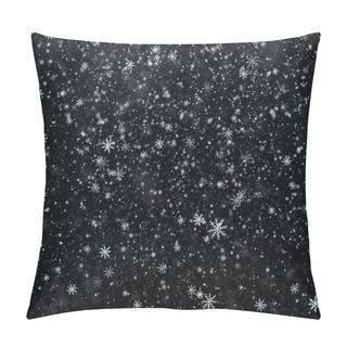 Personality  Falling Snowflakes, Snow Background Pillow Covers