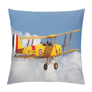 Personality  Rowland Flat, Australia - April 14, 2013: De Havilland Australia DH-82A Tiger Moth Single Engine Biplane Aircraft Formerly Used For Pilot Training By The Royal Australian Air Force. Pillow Covers