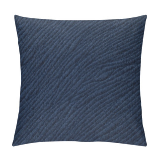 Personality  Dark Blue Background From Soft Textile Material. Fabric With Natural Texture. Pillow Covers
