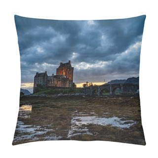 Personality  Sunset Over Eilean Donan Castle, Scotland, United Kingdom Pillow Covers