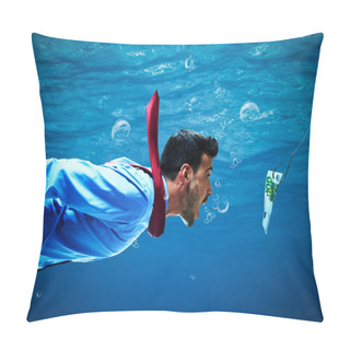 Personality  Businessman Taking The Bait Pillow Covers