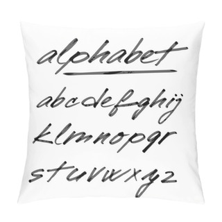 Personality  Hand Drawn Vector Alphabet, Font, Isolated Letters Pillow Covers