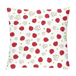 Personality  Ladybugs And Flowers Pillow Covers