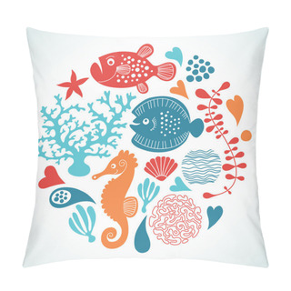 Personality  Fishes, Marine Life Pillow Covers
