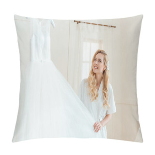 Personality  Woman With Wedding Dress Pillow Covers