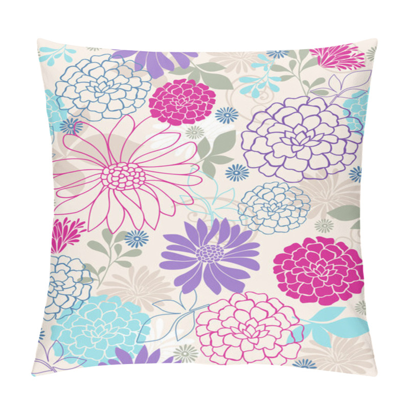 Personality  Flowers Seamless Repeat Pattern pillow covers