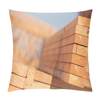 Personality  Stack Of Building Lumber At Construction Site Pillow Covers