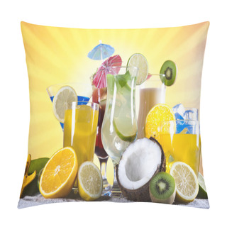 Personality  Cocktails With Fruits Pillow Covers