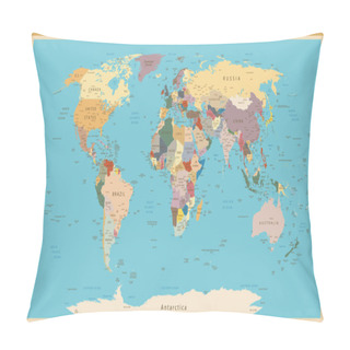 Personality  VINTAGE WORLD MAP Pillow Covers