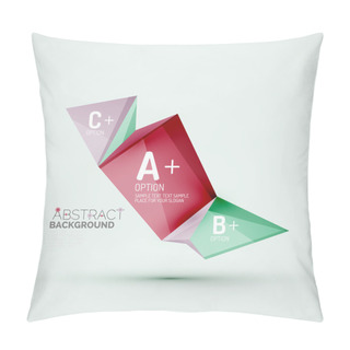 Personality  Geometric Shapes With Sample Text. Pillow Covers