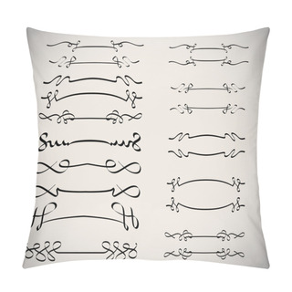 Personality  Calligraphic Elements - Black Design Vintage Pillow Covers