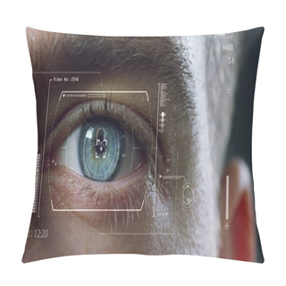 Personality  Human Being Futuristic Vision, Vision And Control And Protection Of Persons, Control And Security In The Accesses. Surveillance System, Immersive Technology Pillow Covers