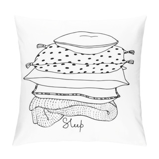 Personality  Beautiful Pillows On A White Background. Pillow Covers