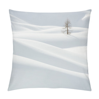 Personality  Snow, Winter Mountain Landscape, Tree Alone Pillow Covers