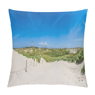 Personality  Beautiful Dune Landscape With Traditional Lighthouse At North Sea, Germany Pillow Covers