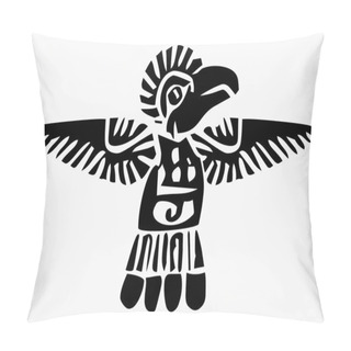 Personality  High Quality Vector Illustration Of Aztec Bird Made With The Iconic Tribal Old Style Pillow Covers