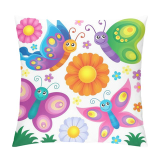 Personality  Happy Butterflies Theme Set 2 Pillow Covers
