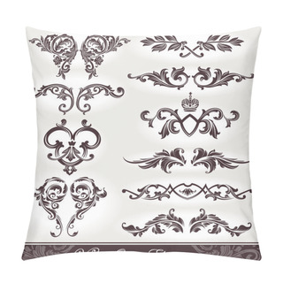 Personality  Vector Set Of Calligraphic Design Elements Pillow Covers